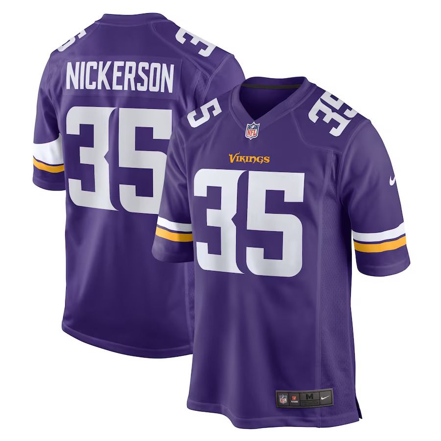 Men Minnesota Vikings #35 Parry Nickerson Nike Purple Home Game Player NFL Jersey->minnesota vikings->NFL Jersey